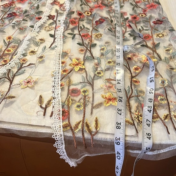 NWT-vivid-3X-embroidered flowers & ladybugs,mesh, kimono cardigan/swim cover-up. - Picture 14 of 14